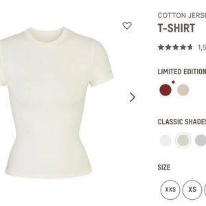 Skims Cotton Tshirt Jersey - Bone